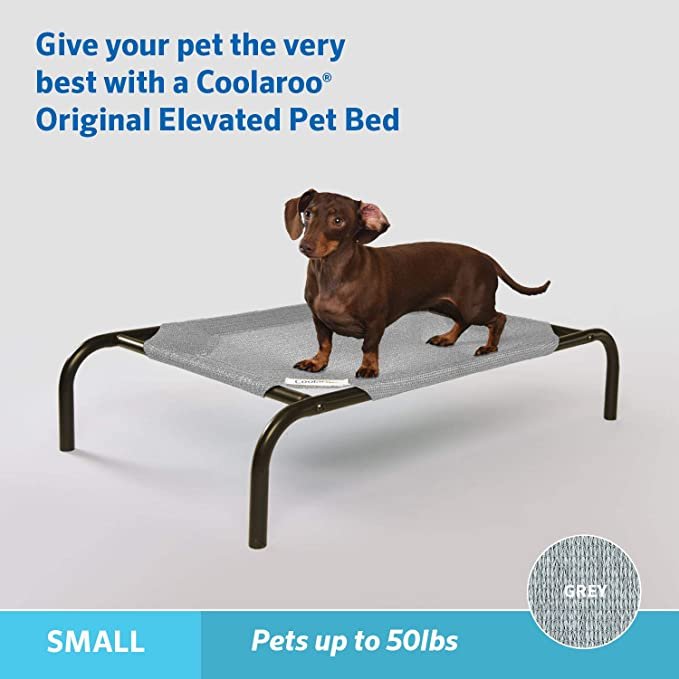 hamaca-para-perros.jpg Hamaca para Perros es una cama elevada para perros con pies antideslizantes, marco estable y malla reciclable de apoyo duradero, transpirables. Es una opcion ideal tanto como para el interior de tu hogar o para el exterior. Pensada para mascotas de talla pequeña. Ideal para evitar el calor o frio del suelo. Manten elevado a tu mascota de manera simple y comoda.