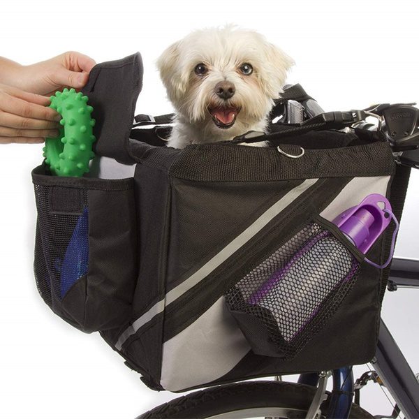 Canasto para perro bicicleta Negro - diseño inteligente fácil de instalar confiable es una solución innovadora que permite a los dueños de mascotas llevar a sus compañeros caninos en paseos en bicicleta de manera segura y cómoda.