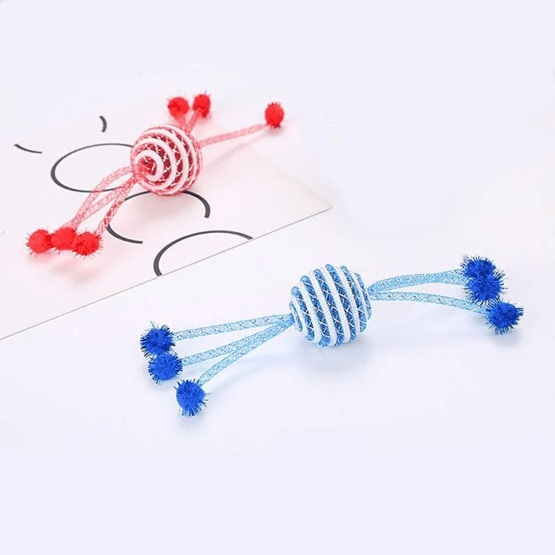 El Juguete Gato Pelota 6 Brazos es una adición excepcional a la colección de juguetes de tu felino, diseñado para ofrecer horas de diversión y estimulación. Este juguete innovador presenta una pelota principal con seis mini brazos, cada uno rematado con una pequeña pelota pom pom.