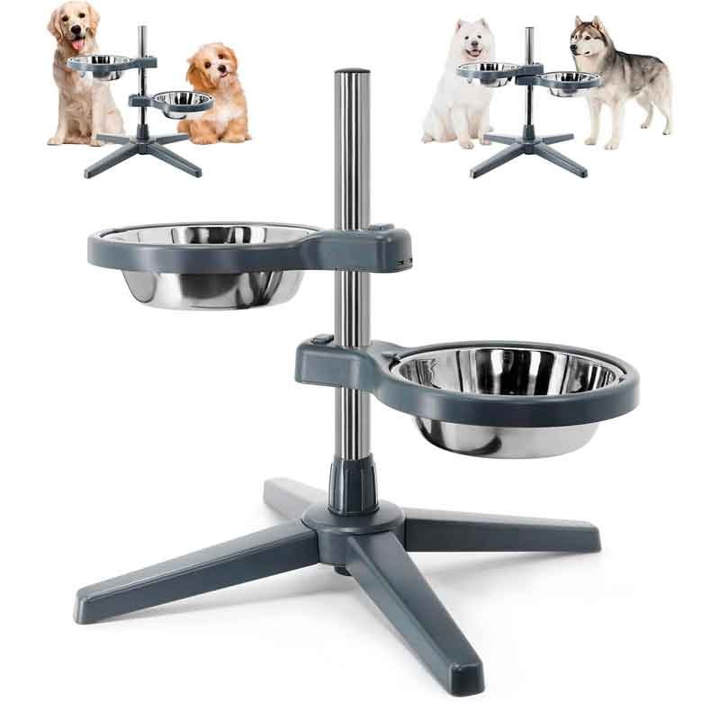 Plato-Alto-para-Perro-ajustable-doble Plato Alto para Perro Ajustable Doble está diseñado meticulosamente para mejorar la experiencia alimentaria de tu fiel compañero. Este plato, más que un simple recipiente, es una solución pensada para promover la salud y el bienestar de tu mascota, ofreciendo una serie de características únicas que lo distinguen en el mercado.