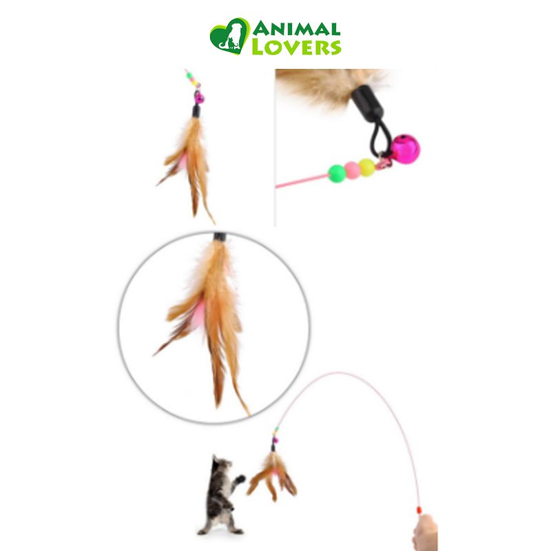 Varitas para gato con plumas