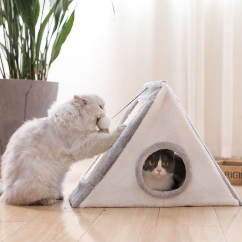 Gimnasio para Gatos Piramidal Gris