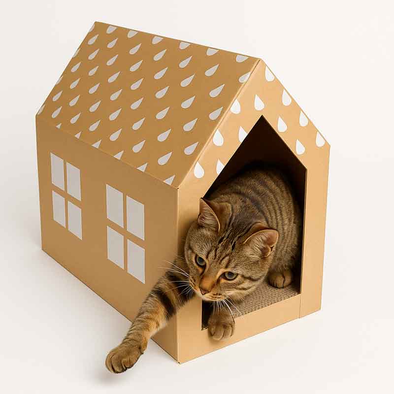 Rascador Cart�n Gatos Casita