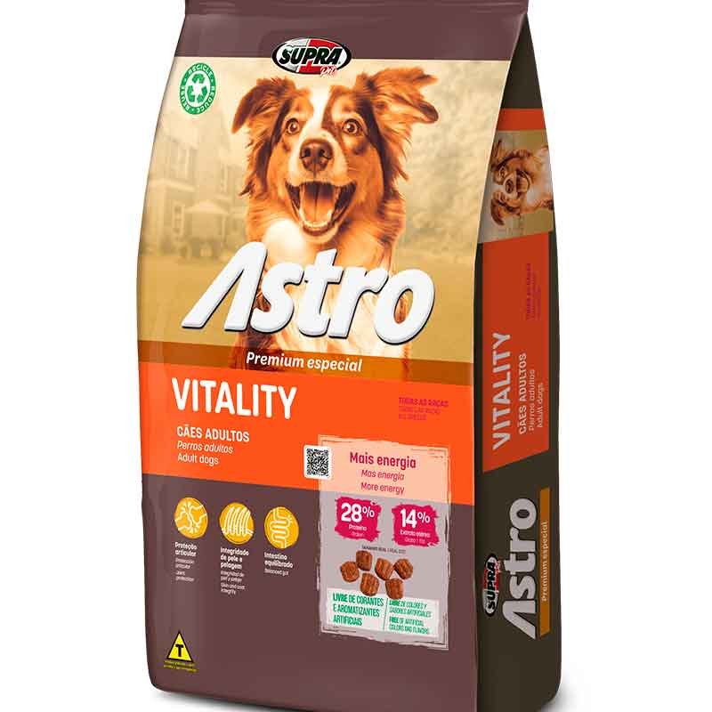 Astro-Vitality Astro Vitality para perros activos con alta demanda energética.
